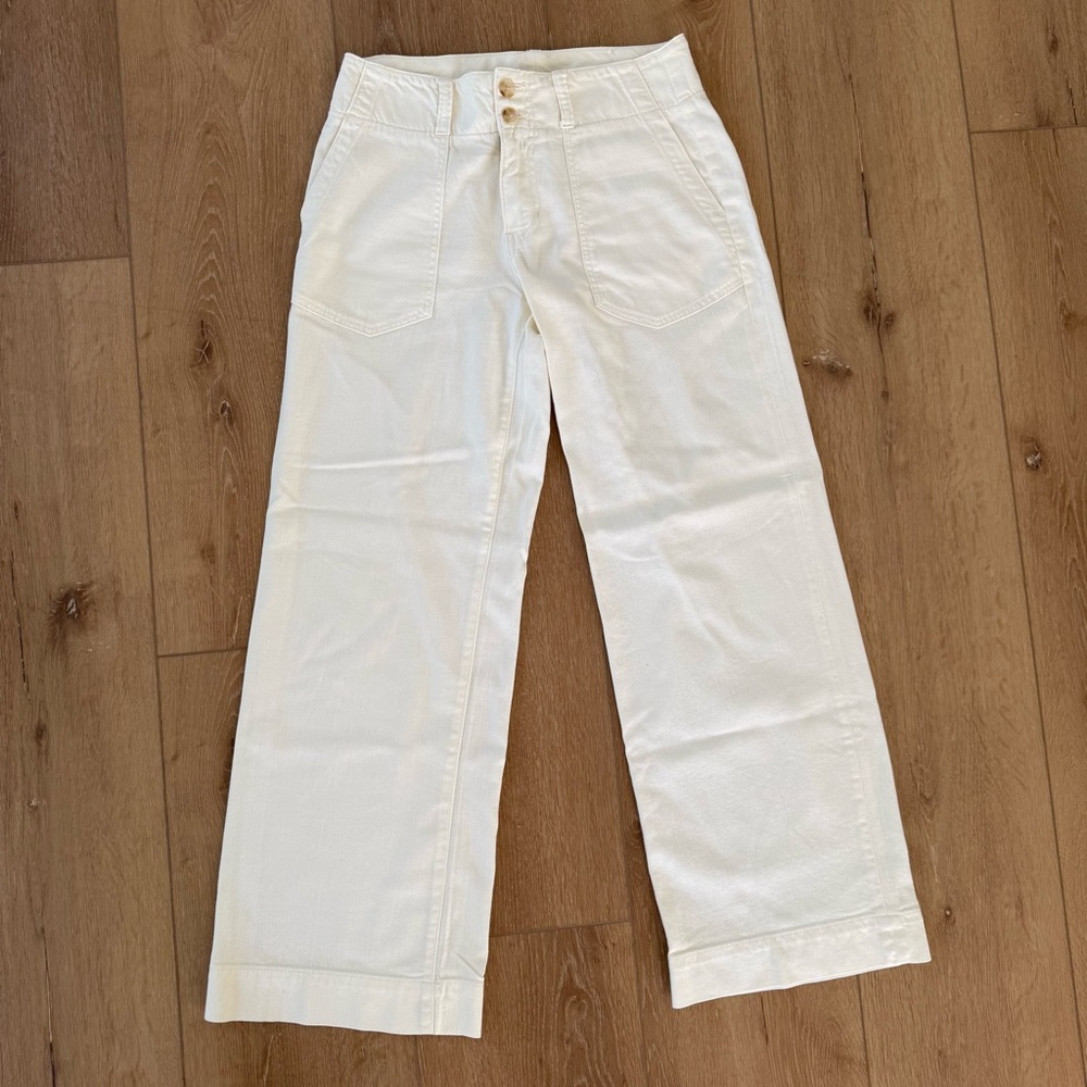 Liverpool White Cropped Pants